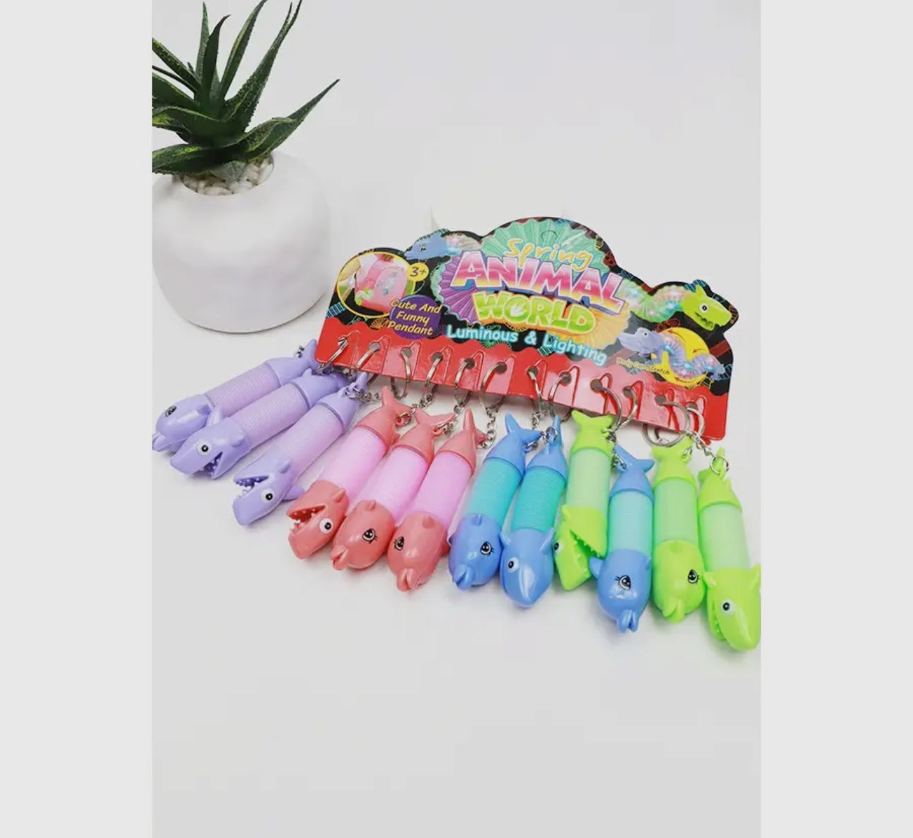 Keychain pop tubes