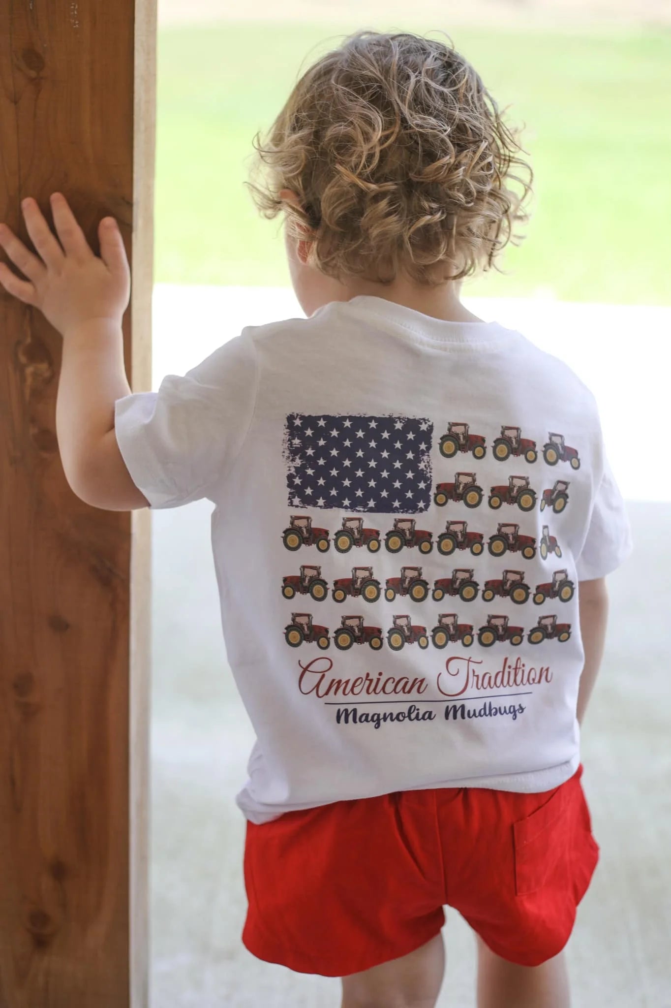 American Flag Tractor T-Shirt