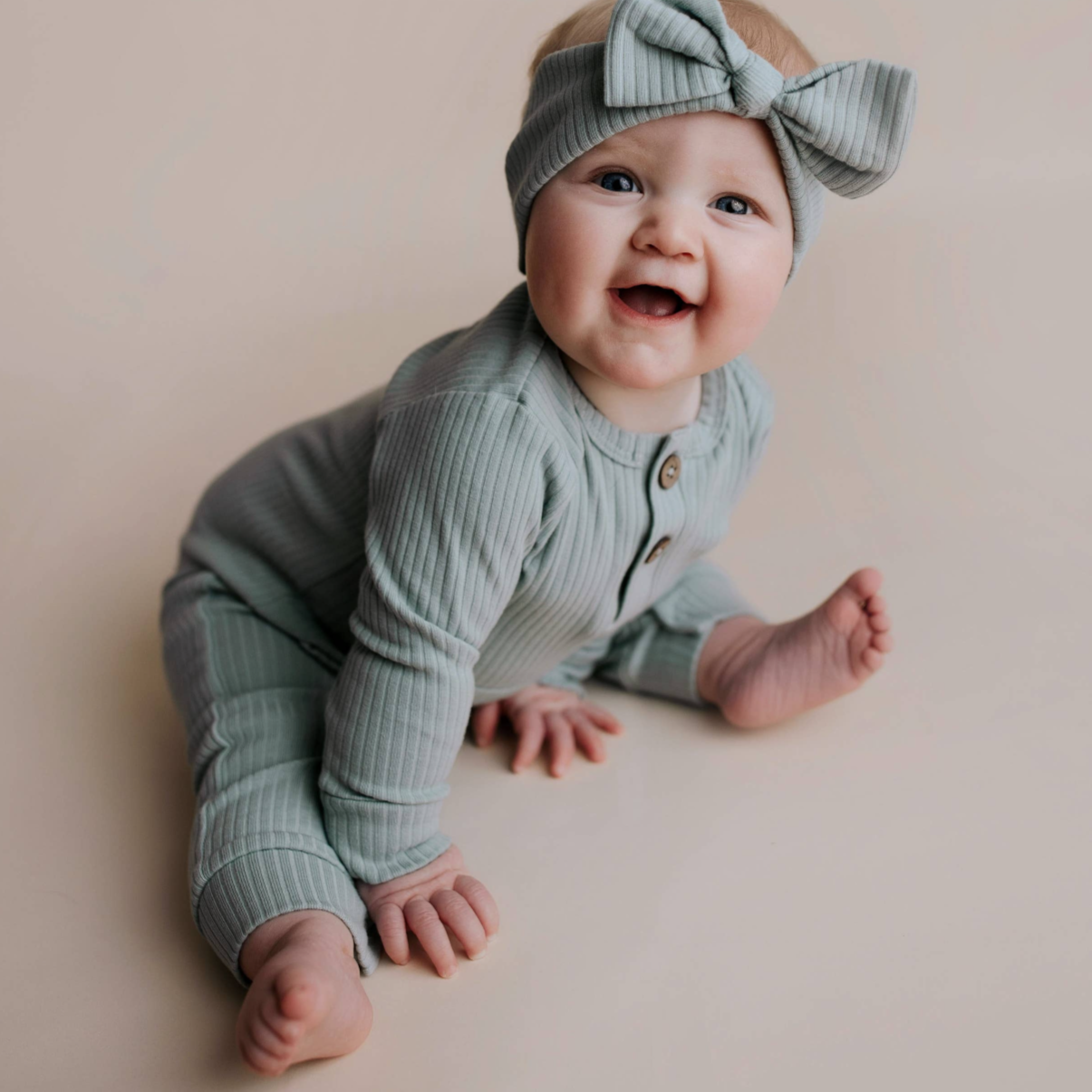 Ribbed Playsuit with Bow