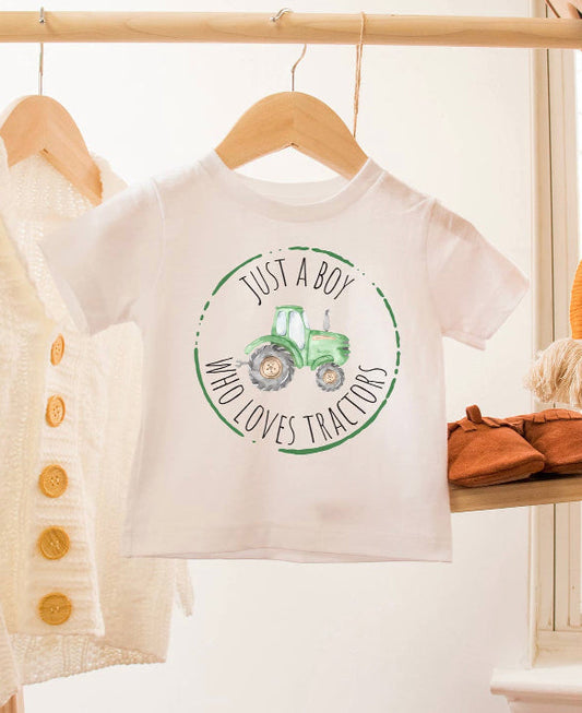 Boy Who Loves Tractors Tee
