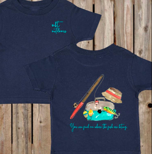 Navy Fish Tee