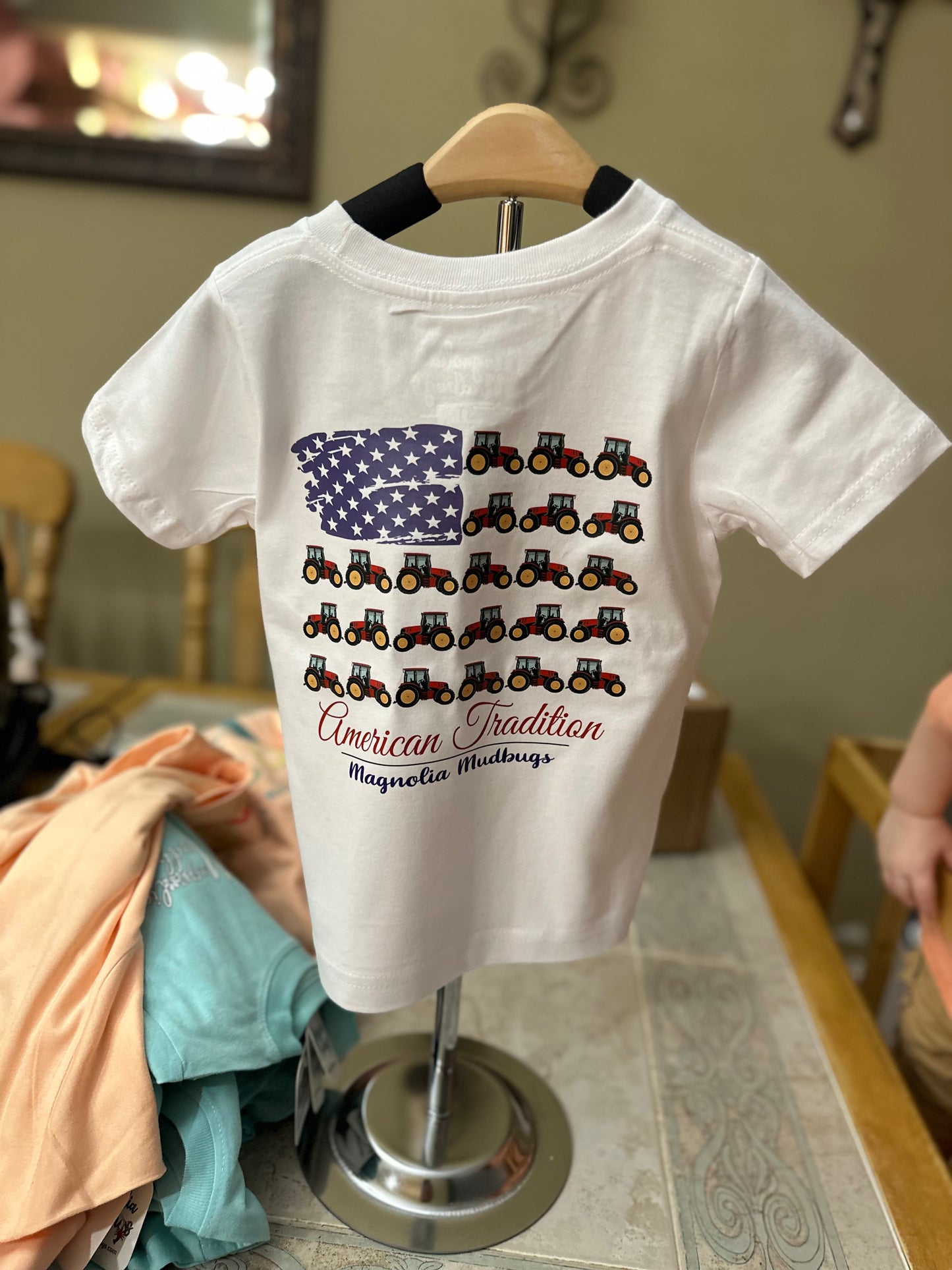 American Flag Tractor T-Shirt